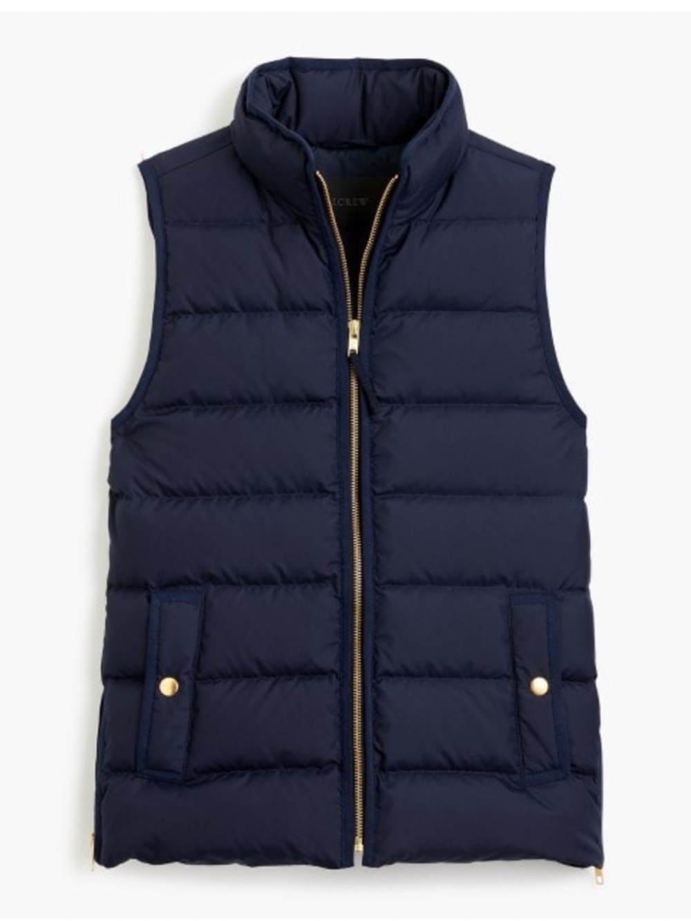 J. Crew Mountain Puffer Quilted Down Vest in navy blue - Picture 4 of 4